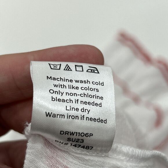 Draper James Womens 3X Magnolia White Crinkle Cotton Tiered Cover Up Boho Dress - Picture 9 of 12